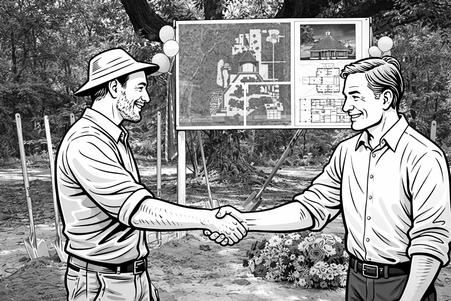 From a chance meeting in Rome…
to a real project breaking ground in Louisiana. We’re grateful to be part of projects like this.